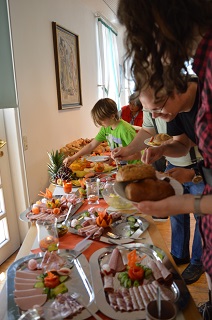 Foto vom Andrang am Buffett